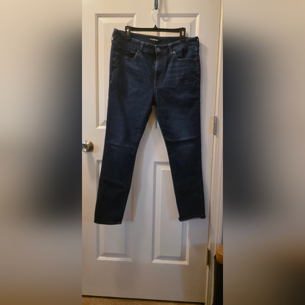 Express Men's Skinny Jeans - Dark Blue